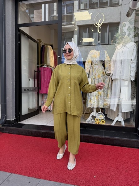 SEDEF PANTOLONLU TAKIM YAĞ YEŞİLİ