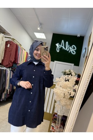 SELEN GÖMLEK LACİVERT