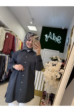 SELEN GÖMLEK ANTRASİT