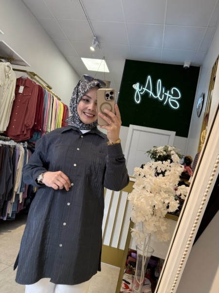 SELEN GÖMLEK ANTRASİT