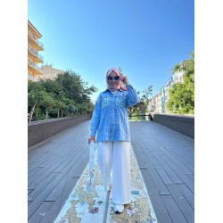 KOT CEKET TAŞLI AÇIK MAVİ 7194