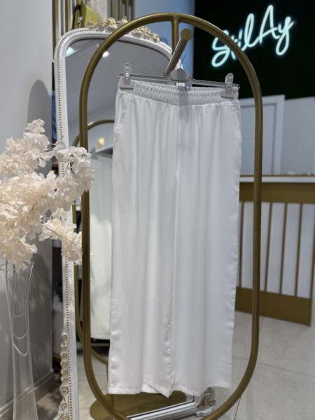 TENSEL BOL PANTOLON BEYAZ