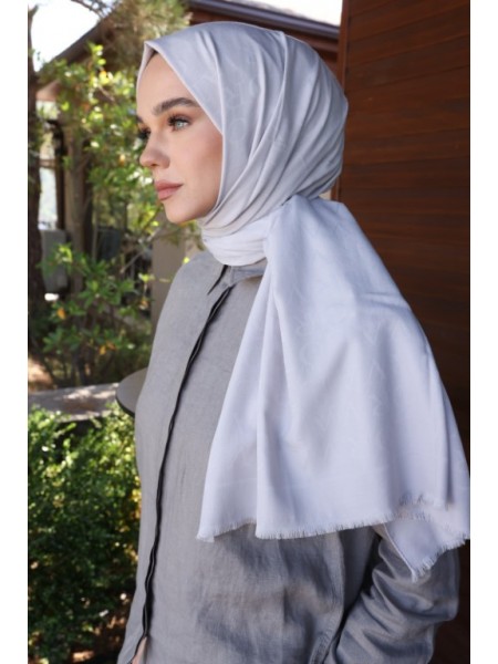 VALOR MONOGRAM DESEN ŞAL TAŞ GRİ 