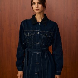 VERONA TAŞ DENİM CEKET LACİVERT MRW