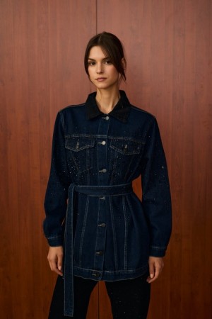 VERONA TAŞ DENİM CEKET LACİVERT MRW