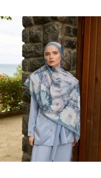 WİNTER BLOOM SOFT ŞAL 3069 BUZ MAVİ