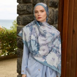 WİNTER BLOOM SOFT ŞAL 3069 BUZ MAVİ