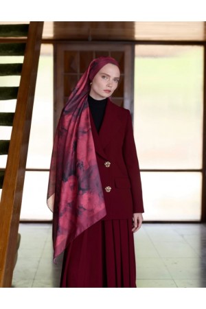 WİNTER BLOOM SOFT ŞAL 3069 BORDO