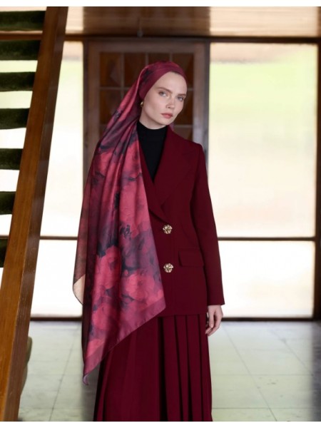 WİNTER BLOOM SOFT ŞAL 3069 BORDO