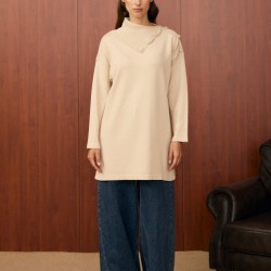 MRW YAKA VEREV TUNİK BEJ