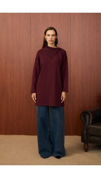 MRW YAKA VEREV TUNİK BORDO