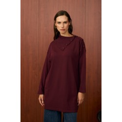 MRW YAKA VEREV TUNİK BORDO