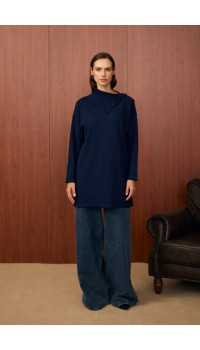 MRW YAKA VEREV TUNİK LACİVERT