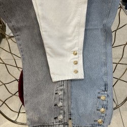 YAN DÜĞME DETAYLI MOMJEAN AÇIK GRİ