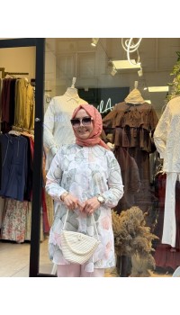 YAPRAK DESENLİ GÖMLEK 