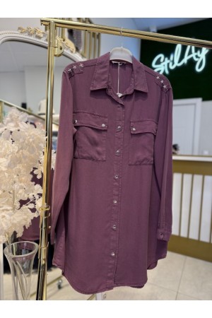 YILDIZ DETAYLI TENSEL GÖMLEK MÜRDÜM