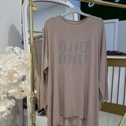 MİU MİU TAŞLI ASİMETRİK TUNİK VİZON