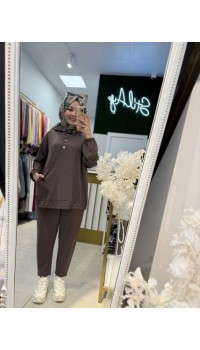 ÇITÇITLI KANGURU CEPLİ SPOR TAKIM KAHVE