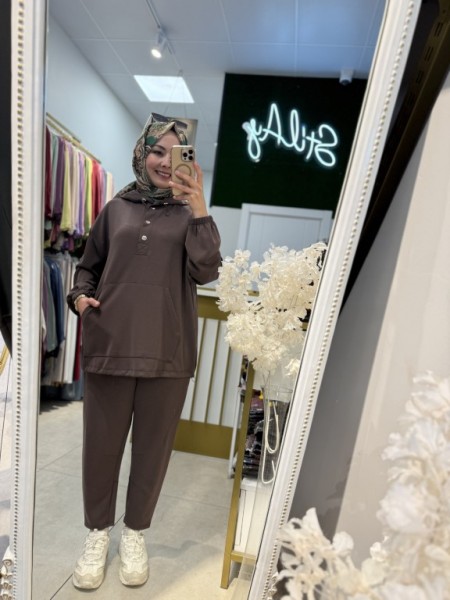 ÇITÇITLI KANGURU CEPLİ SPOR TAKIM KAHVE