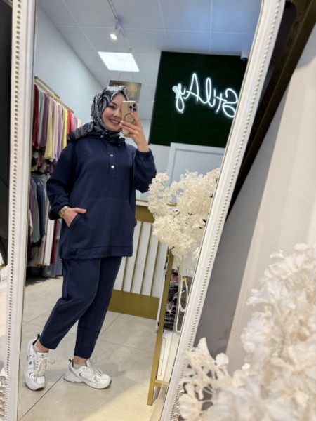 ÇITÇITLI KANGURU CEPLİ SPOR TAKIM LACİVERT