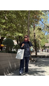 ÇITÇITLI KOT TAKIM LACİVERT 7393