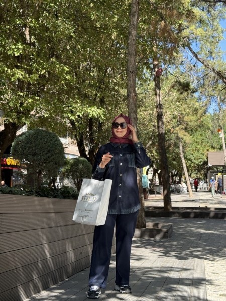 ÇITÇITLI KOT TAKIM LACİVERT 7393