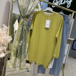 ÇİFT YAN VEREV TUNİK YAĞ YEŞİLİ 