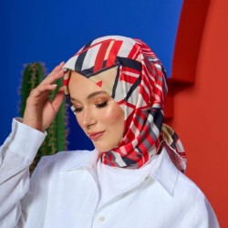 MARRAKECH SOFT EŞARP KIRMIZI SİYAH