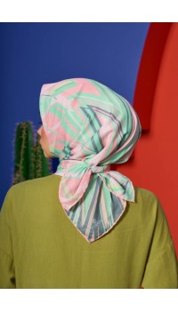 MARRAKECH SOFT EŞARP SOFT YEŞİL PEMBE