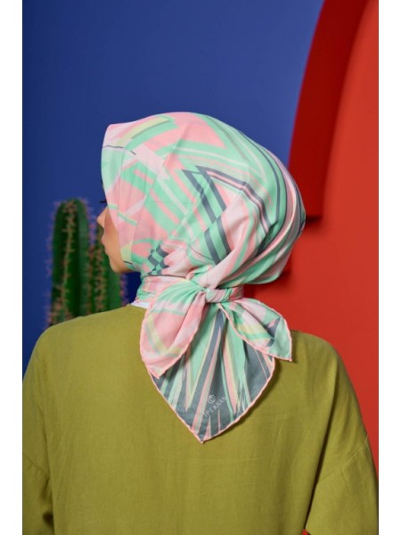 MARRAKECH SOFT EŞARP SOFT YEŞİL PEMBE