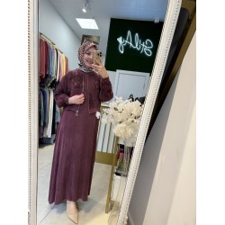 İPEK KUPRA ELBİSE BORDO