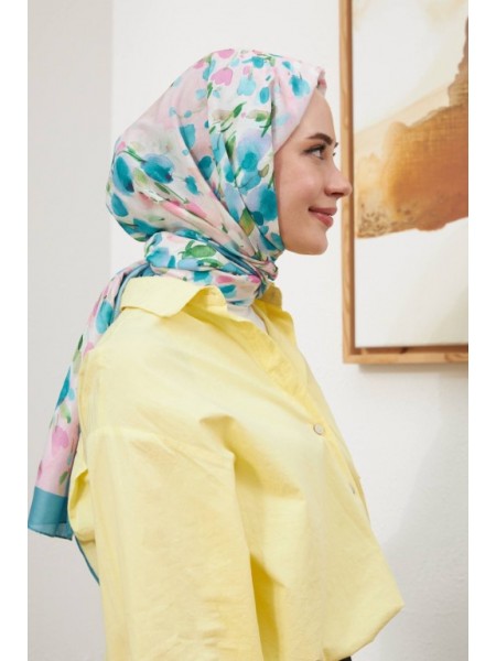 BOTANİK İPEKHAN ŞAL MAVİ